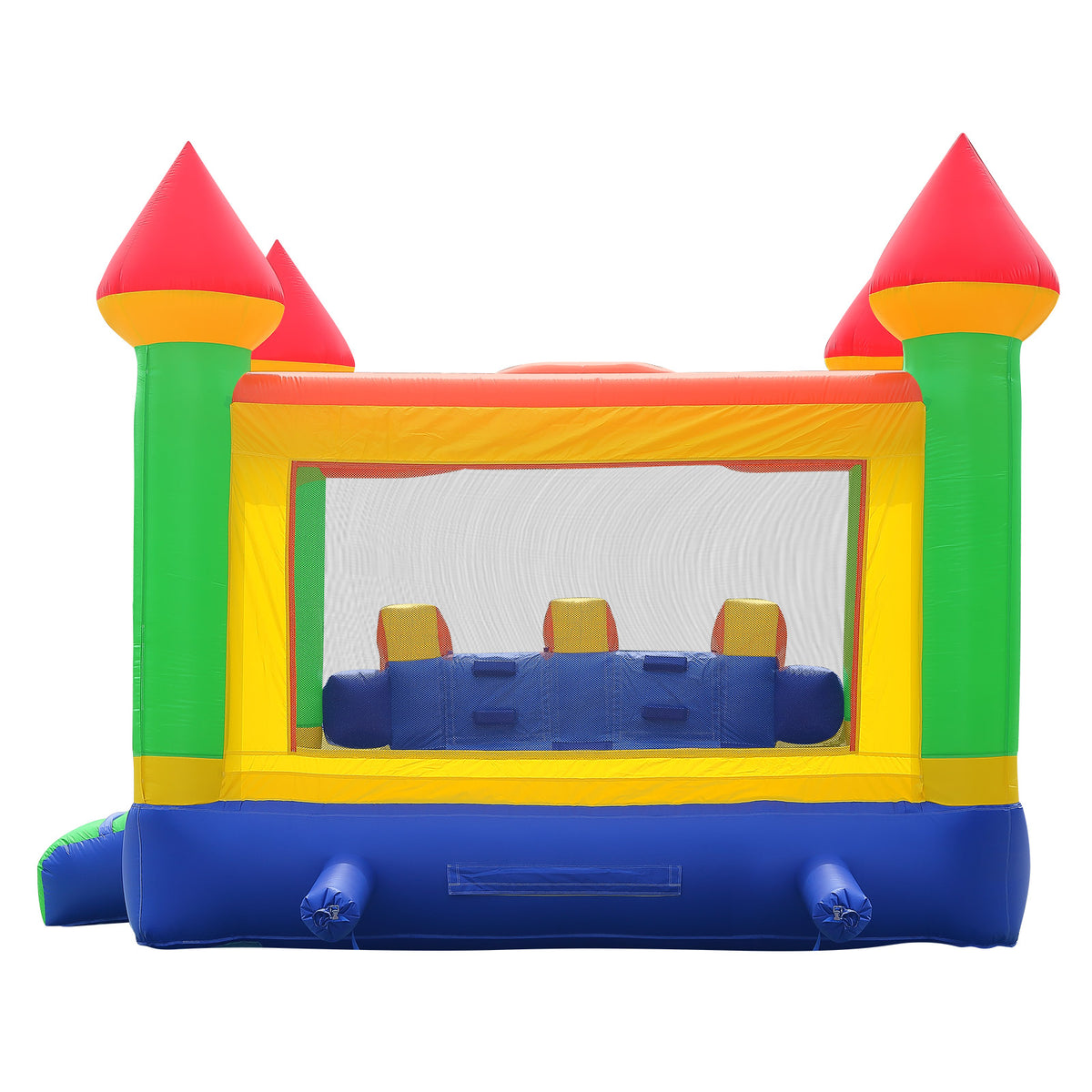 Mega Double Slide Castle Bounce House PVC with Blower A307