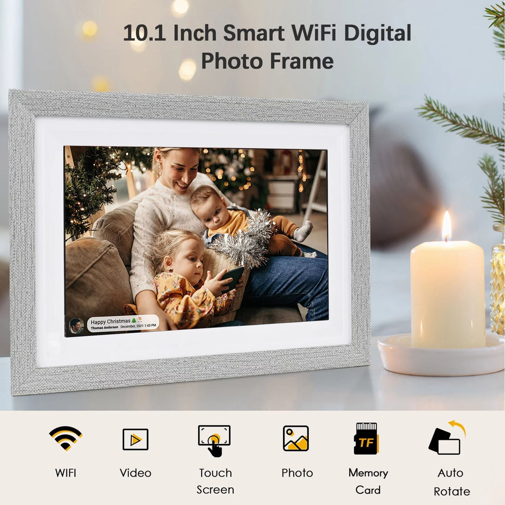WiFi Digital Photo Frame 10.1-Inch TFT Screen 16GB Storage G2016