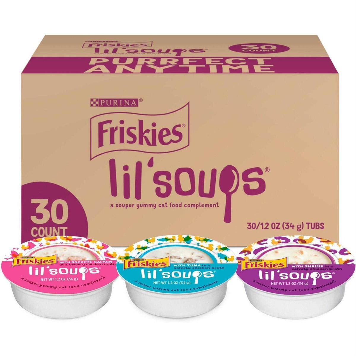 Grain Free Wet Cat Food Complement Variety Pack with Salmon Tuna or Shrimp B656