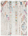 Grey Blue Striped Area Rug 8' x 10' R3432