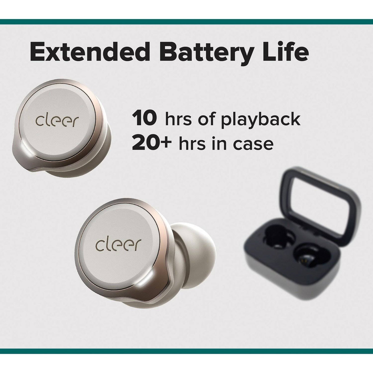 Grey True Wireless Noise-Canceling Bluetooth Earbuds D81863