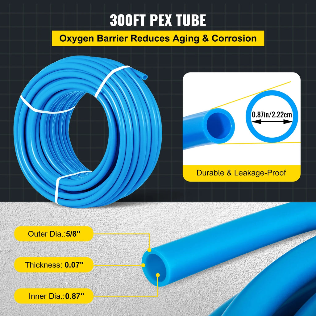 1 inch 300FT Flexible Pex Pipe Coil Blue M78945