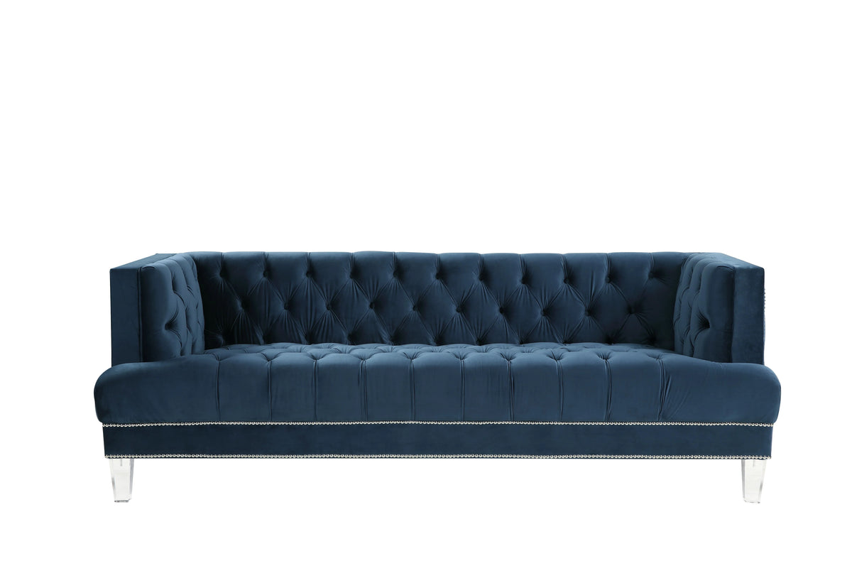 Blue Velvet Sofa I40736