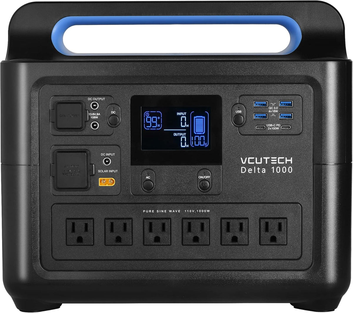 Portable Power Station 1000W Solar Generator with Solar Panel K26623