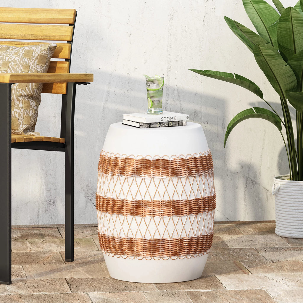 Lightweight Concrete Outdoor Side Table D29819