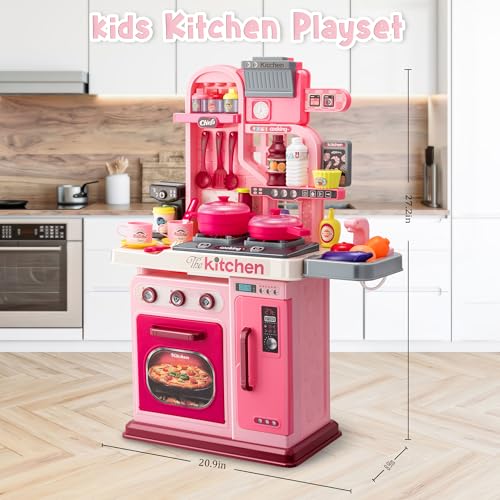 Pink 53 Pc Kids Kitchen Playset V5691