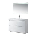 48 in. White Bathroom Vanity with Single Basin White Resin Top M7746