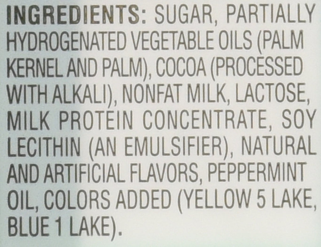 Rectangular Chocolate Sandwich Mint Candies, 4.67 Oz, 28 Count B342597