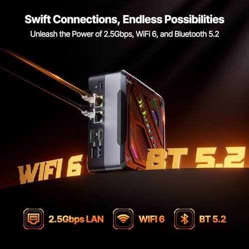 Mini Gaming PC AMD R7 7840HS 32GB DDR5 RAM 512GB SSD V20529