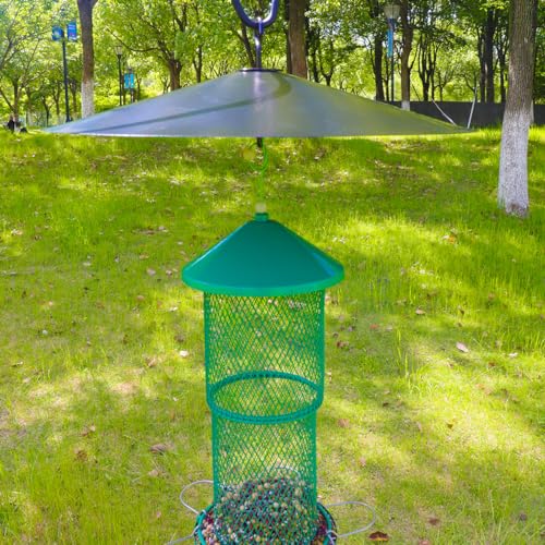 17" Extra Large Black Metal Squirrel Baffle for Bird Feeder Pole G194218