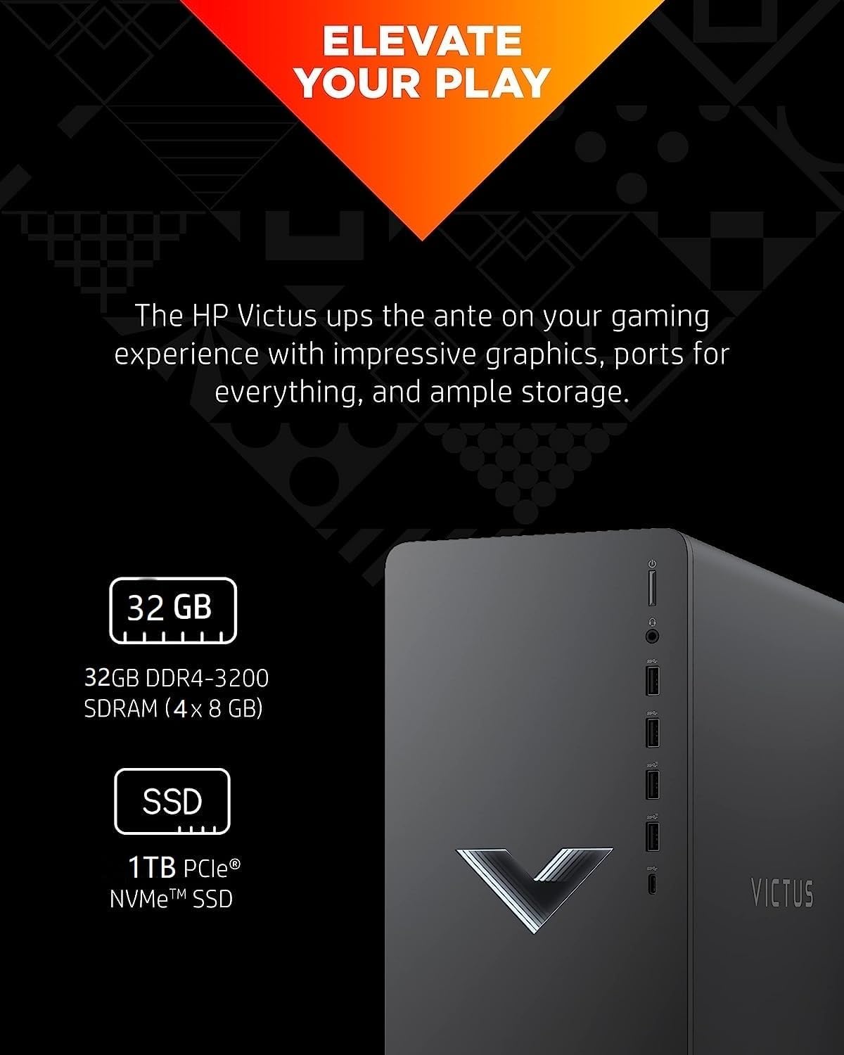 AMD Ryzen 5 5600G 32GB SDRAM 1TB SSD Gaming Desktop K50496