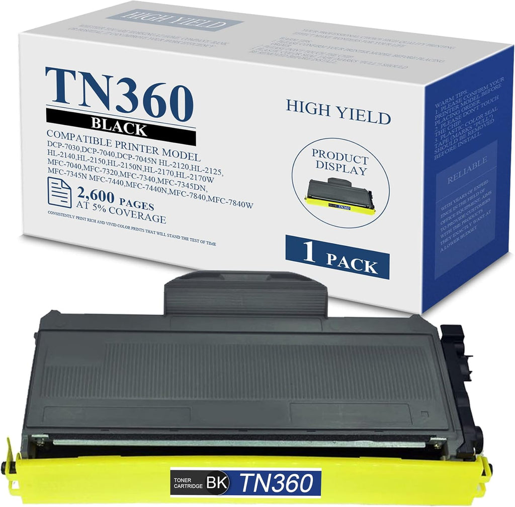 Compatible TN360 Black Toner Cartridge 1-Pack F42304