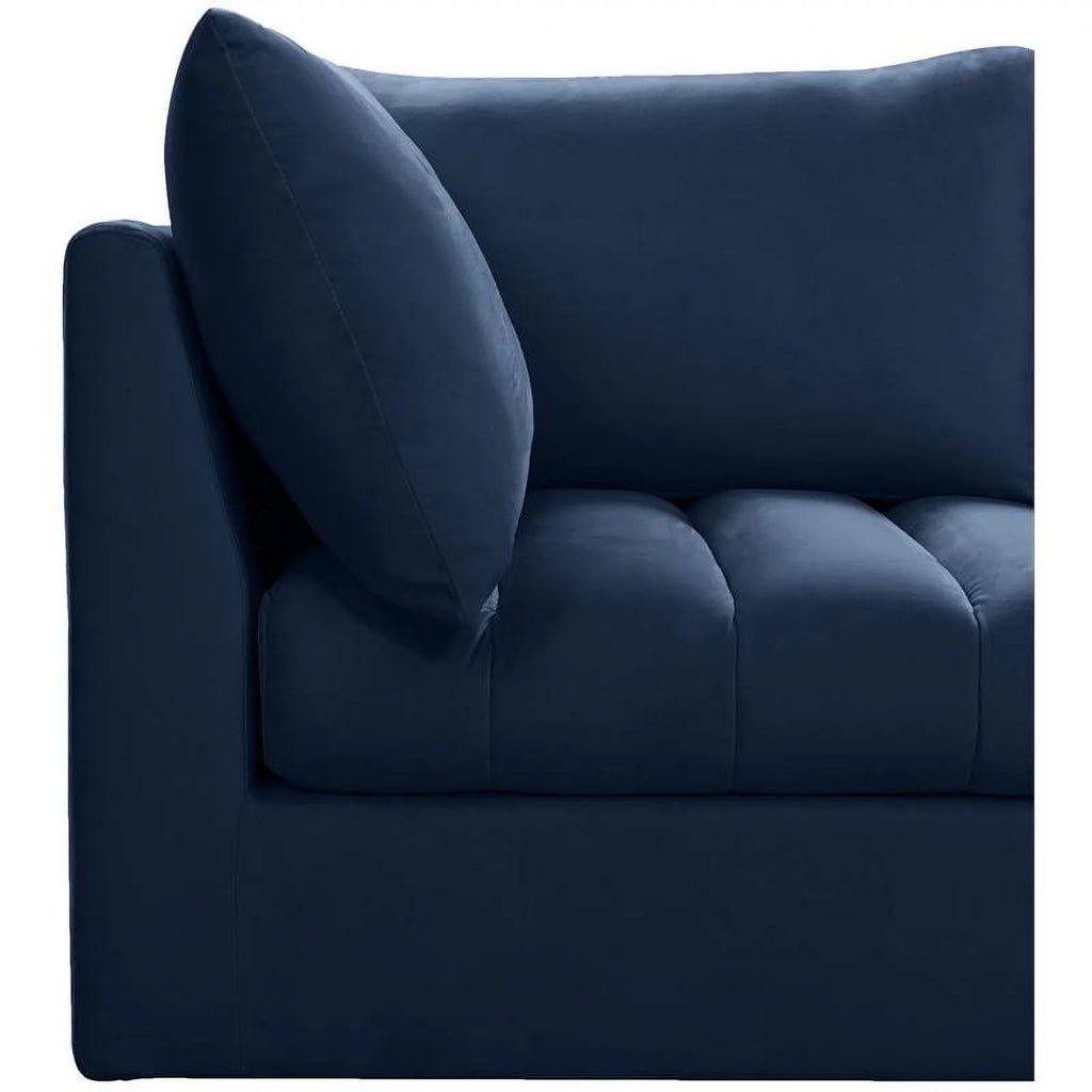 Navy Velvet Modular Sectional J4052