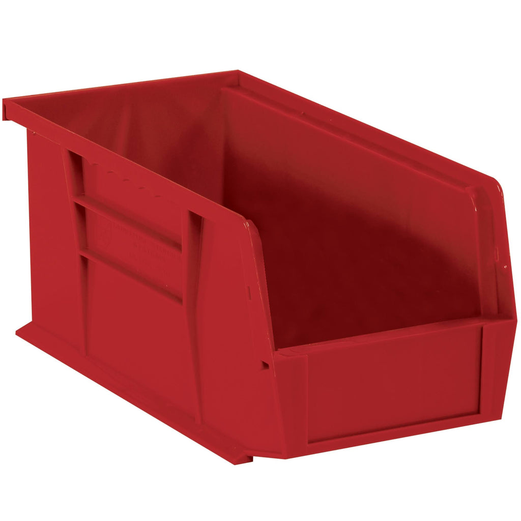 10 3/4 x 8 1/4 x 7 Red Plastic Stack & Hang Bin Boxes Q23454