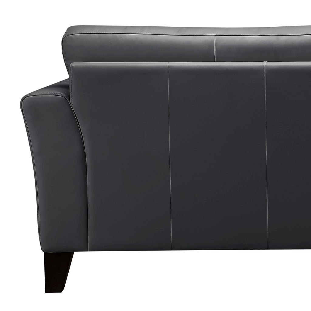 Blue Top Grain Leather Loveseat Z234