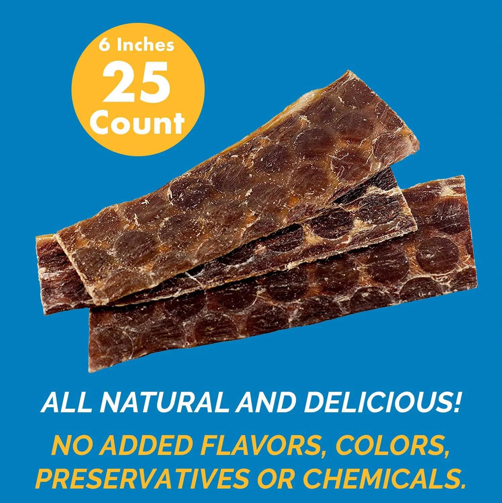 Beef Esophagus Gullet Jerky Dog Chews 6" 25 Count P2383