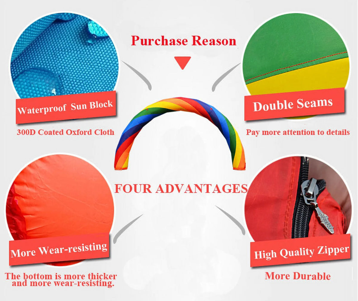 39.4ft Inflatable Rainbow Arch Oxford Cloth with Blower R2856
