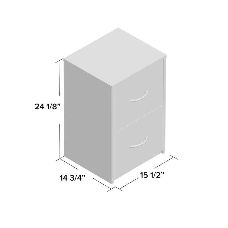 2 Drawer File Cabinet Black Oak J7195