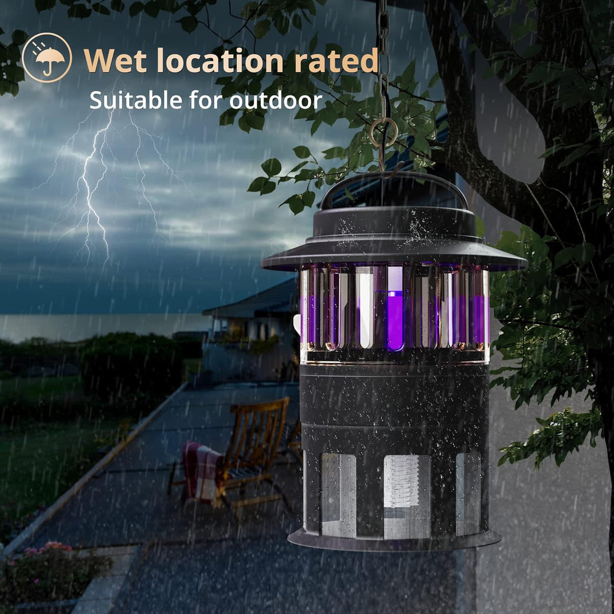 Mosquito Trap Indoor, Insect Trap for Flies, Gnat & Moth, Bug Zapper with 1000V Grid, Suction Fan, Pack of 2 Z108