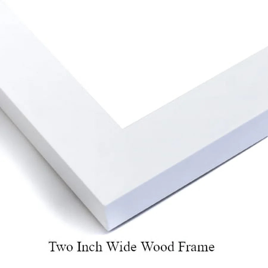 32x25 White Modern Wood Framed Art Print M653