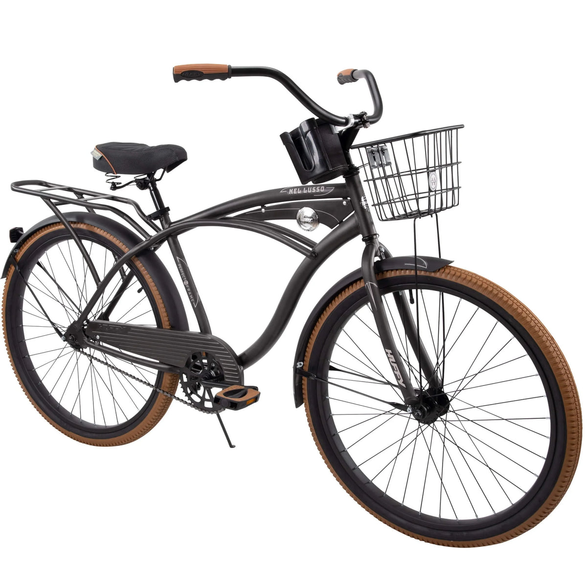 26 Inch Matte Black Cruiser Bike J752
