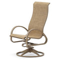 Textured Black Swivel Patio Dining Armchair K5817