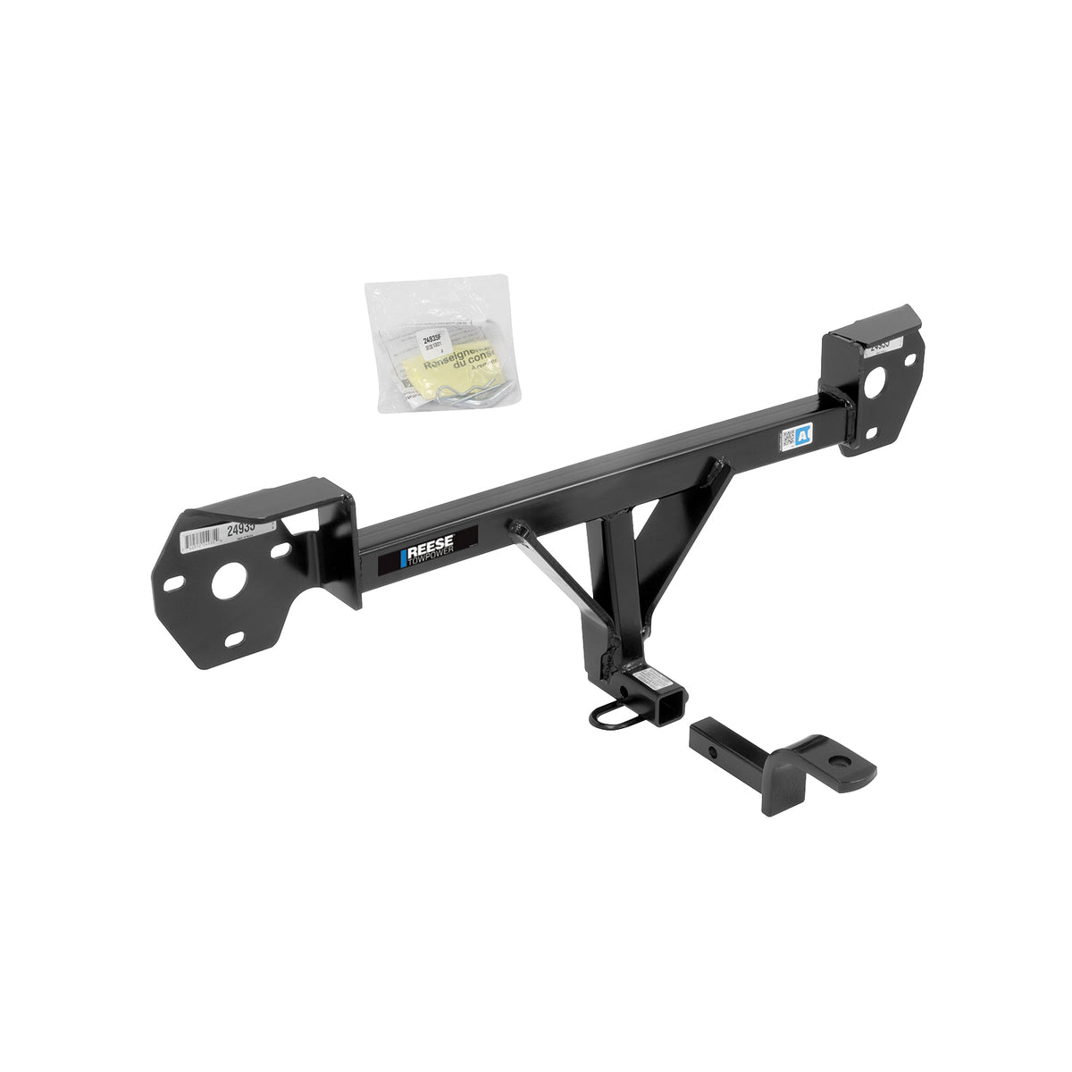 Class 1 Trailer Hitch, 1-1/4 Inch Square Receiver, Black X41686