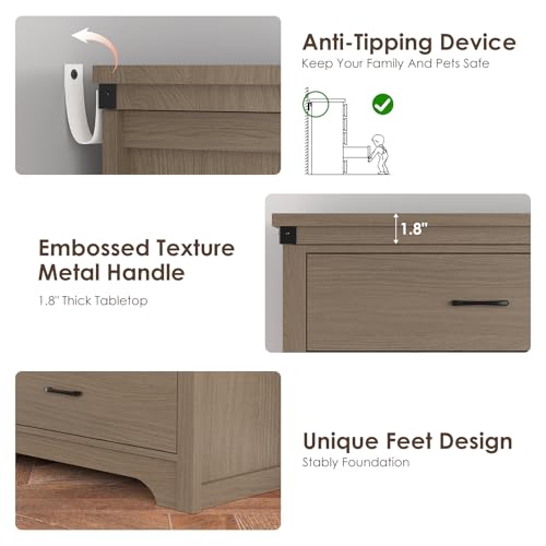White 6 Drawer Wood Dresser with Metal Handle J39932