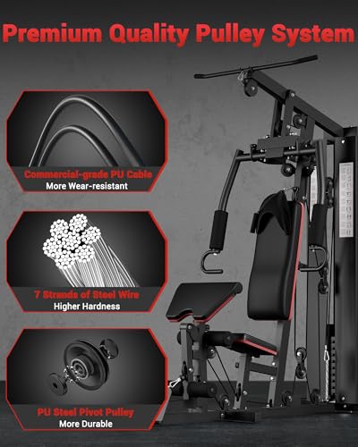 150LBS Weight Stack Multifunctional Home Gym Machine M5317
