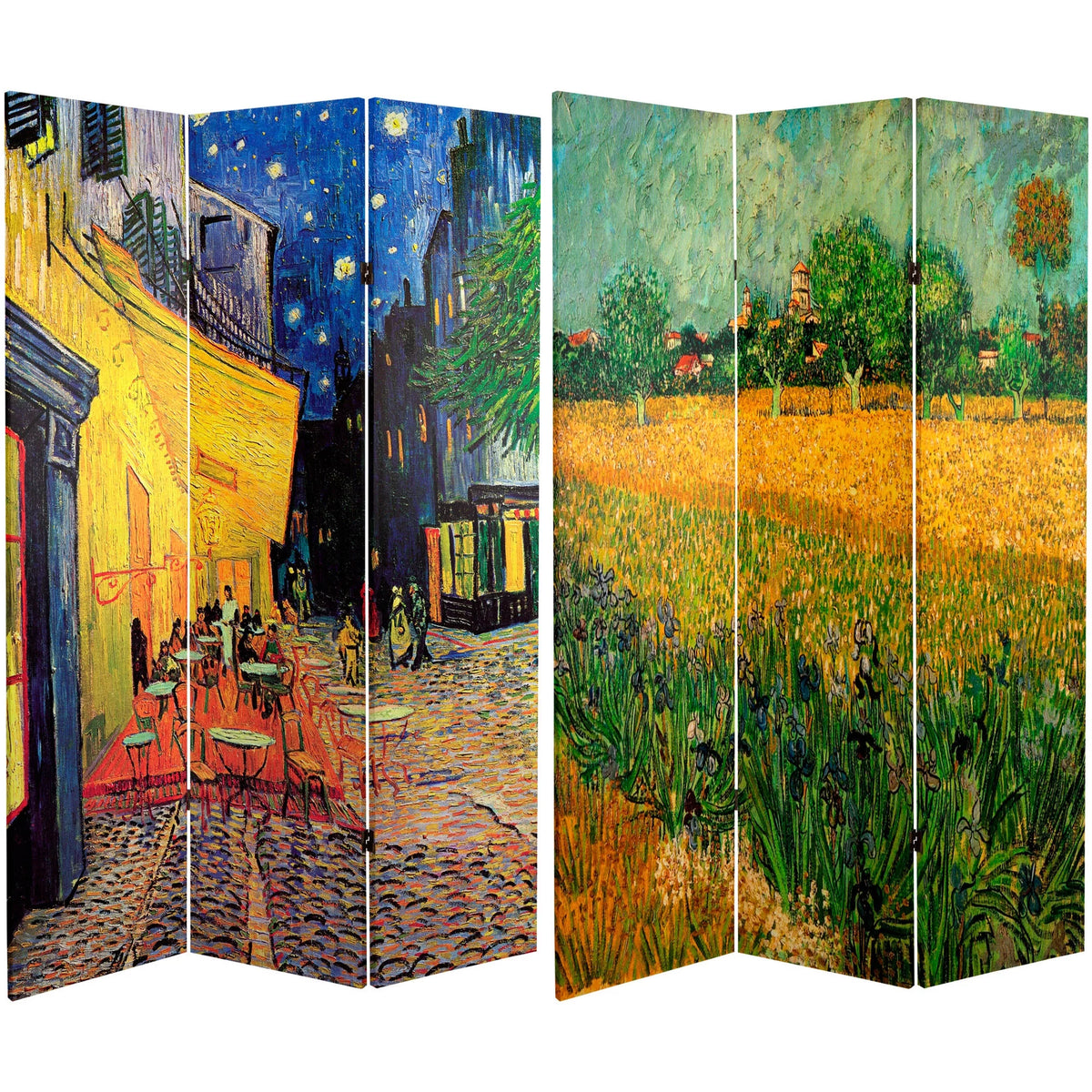 6 ft. Tall 3 Panel Canvas Room Divider P438