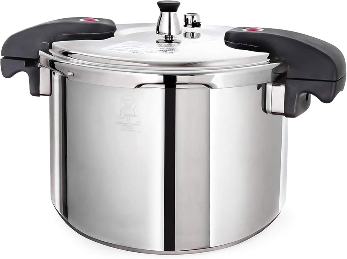 37-Quart Stainless Steel Pressure Cooker with Steam Rack X107806