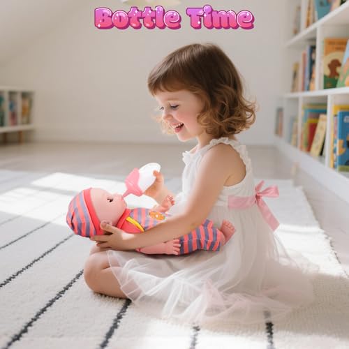 12" Baby Doll Playset with Carrier Bassinet, High Chair, Clothes & Accessories R78607