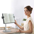 Hands Free Book Stand Flexible Folding Document Holder Adjustable Reading Height and Angle E5496