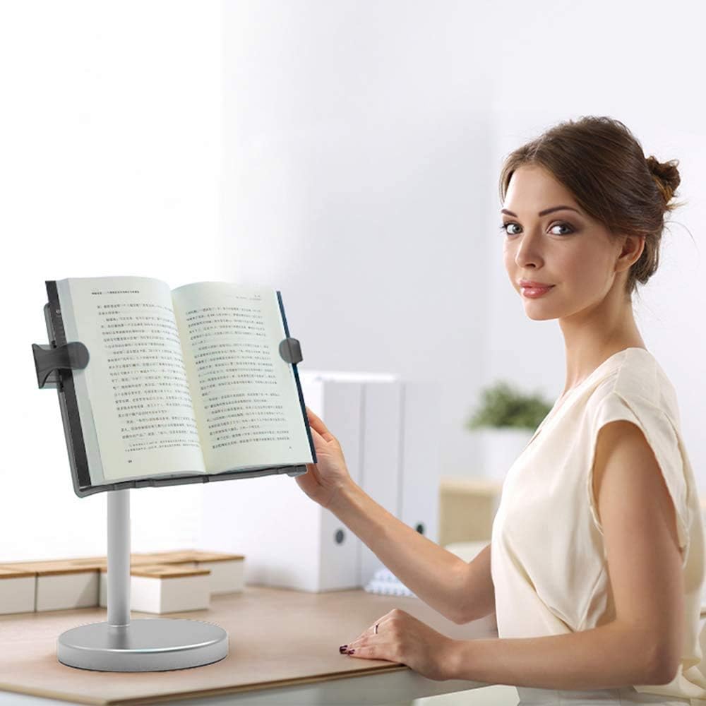 Hands Free Book Stand Flexible Folding Document Holder Adjustable Reading Height and Angle E5496