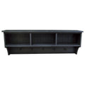 Gold Storage Shelf with Cubbies and Pegs C4021