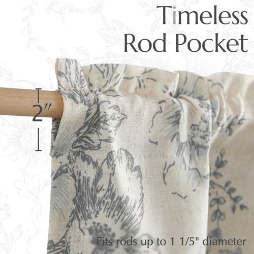 Linen Valance Yellow Leaf on Beige 16 Inch Rod Pocket 1 Panel Z956743