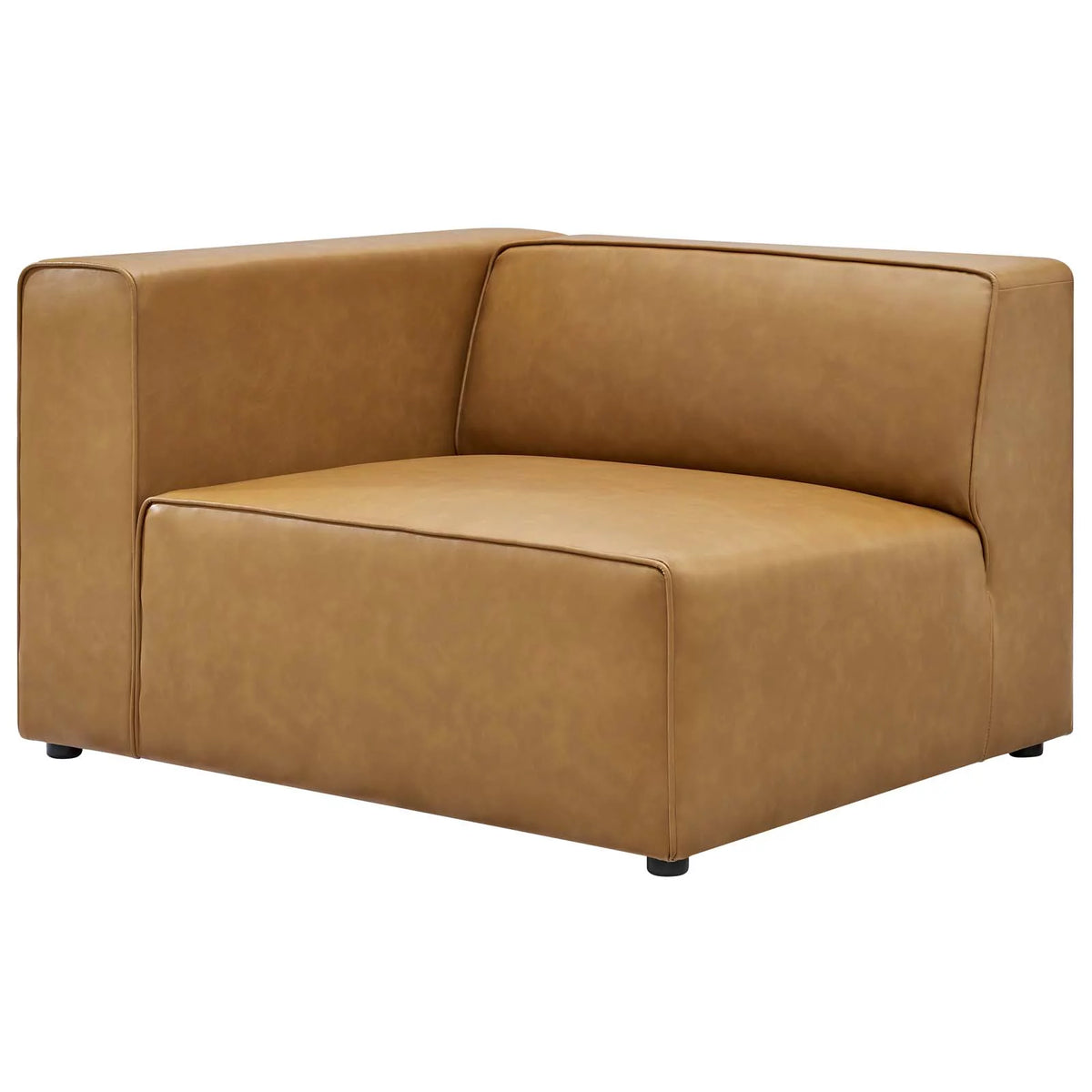 Tan Vegan Leather 7-Piece Sectional Sofa N324032