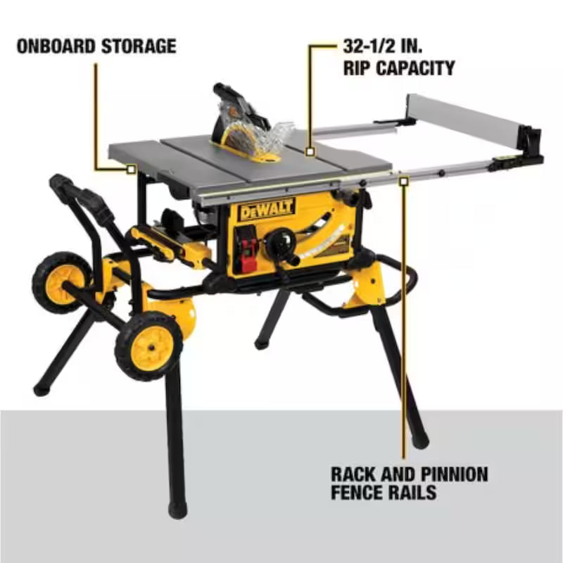 10 in. Corded Table Saw with Rolling Stand A9153