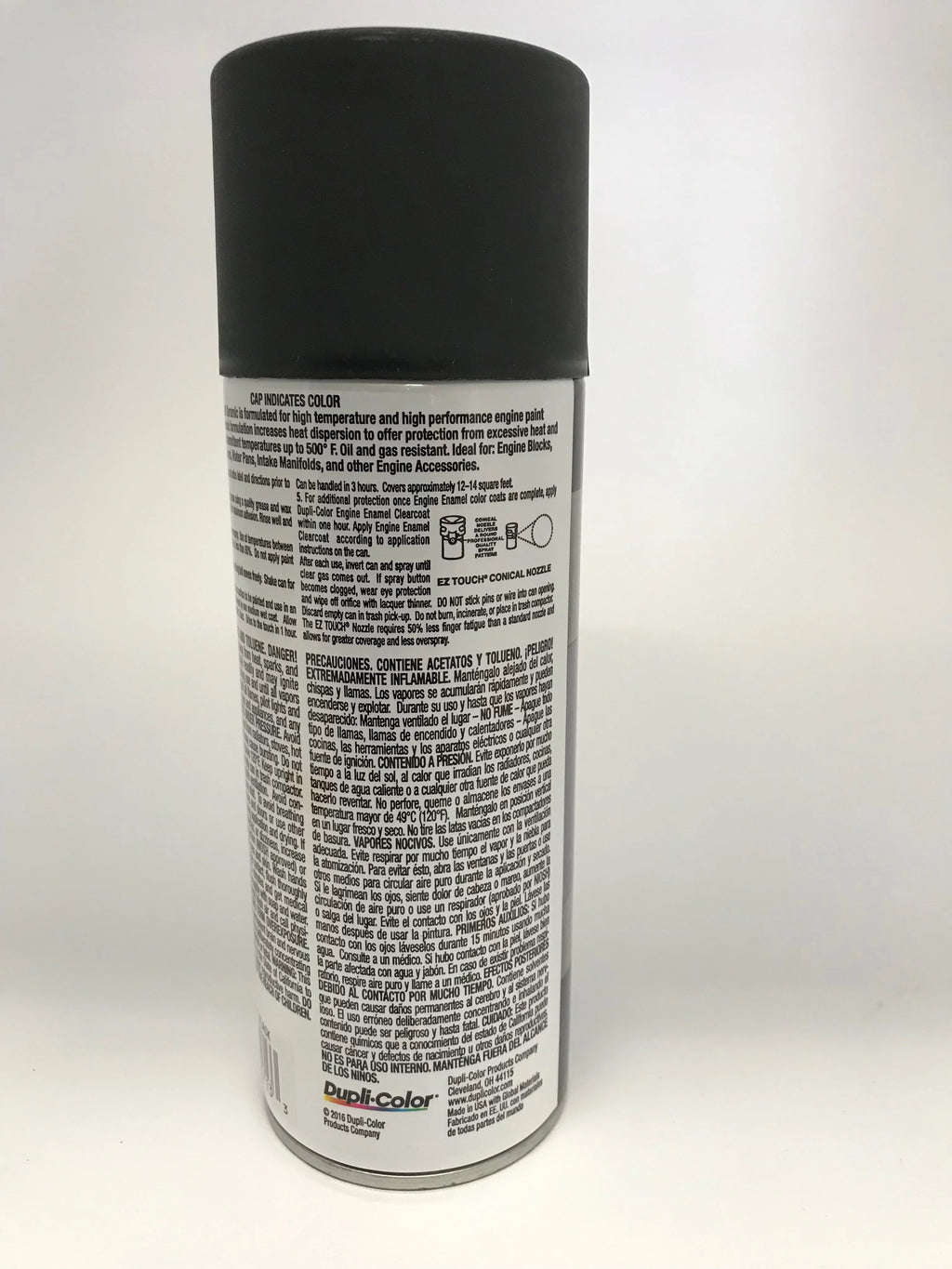 Flat Black 12 oz Aerosol Engine Enamel Paint with Ceramic R55603
