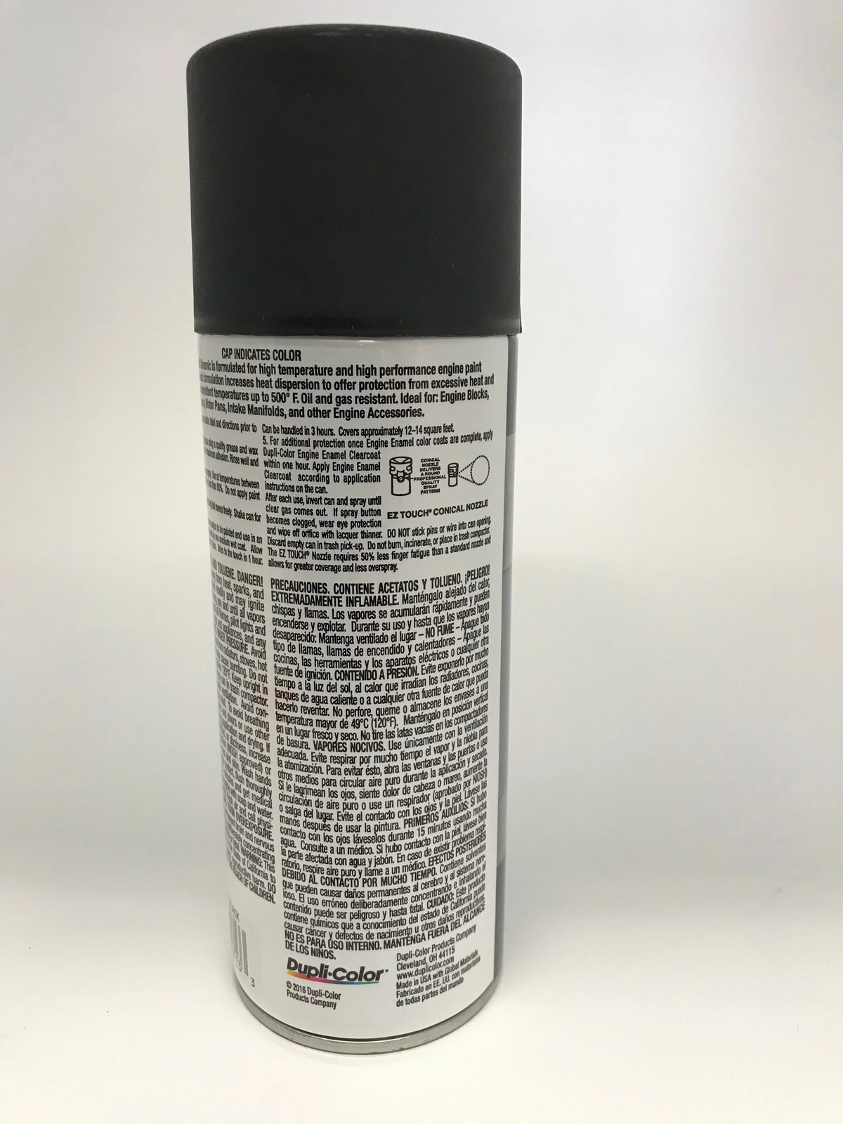 Flat Black 12 oz Aerosol Engine Enamel Paint with Ceramic R55603