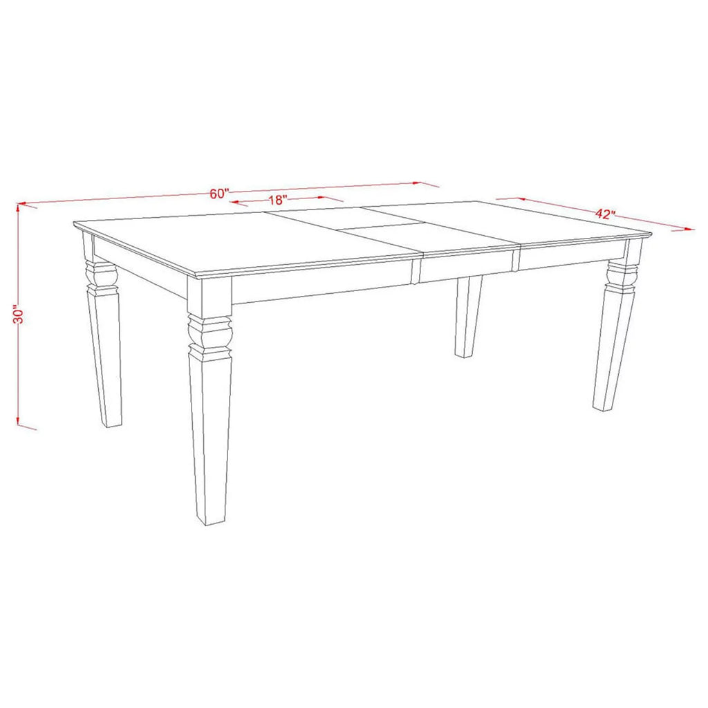 Black 5 Piece Rectangular Kitchen Table Set N1434