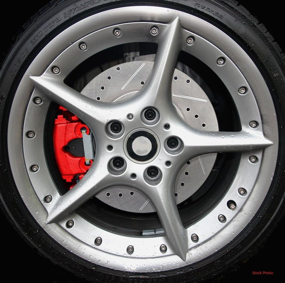 Red Powder Coated Calipers and Ceramic Brake Pads Kit I91327