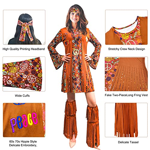 Hippie Costume Disco Dress Set R5713