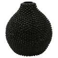 Gloss Black Spiked Ceramic Vase I95576