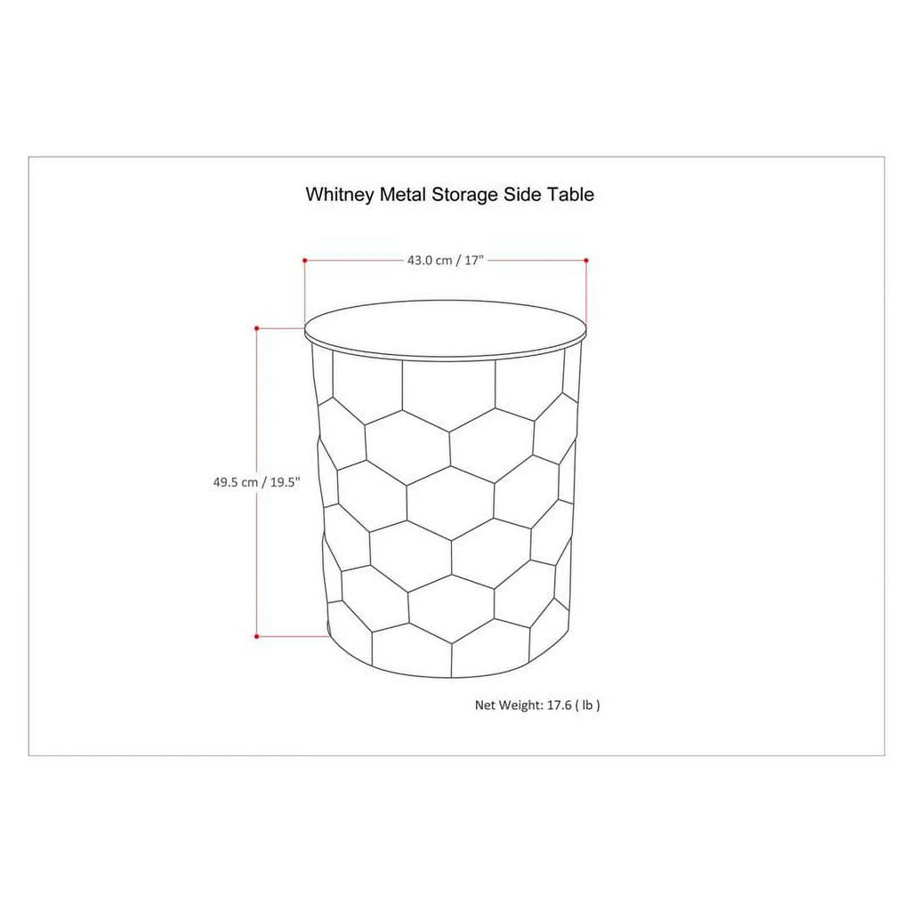 2-Piece Metal Storage Accent Side Table Set X26757