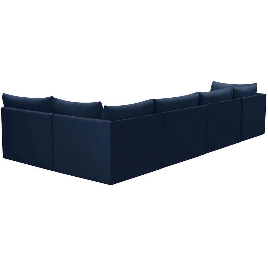 Navy Velvet Modular Sectional J4052