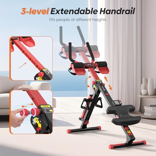 4 in 1 Foldable Rowing Machine with LCD Monitor W8041