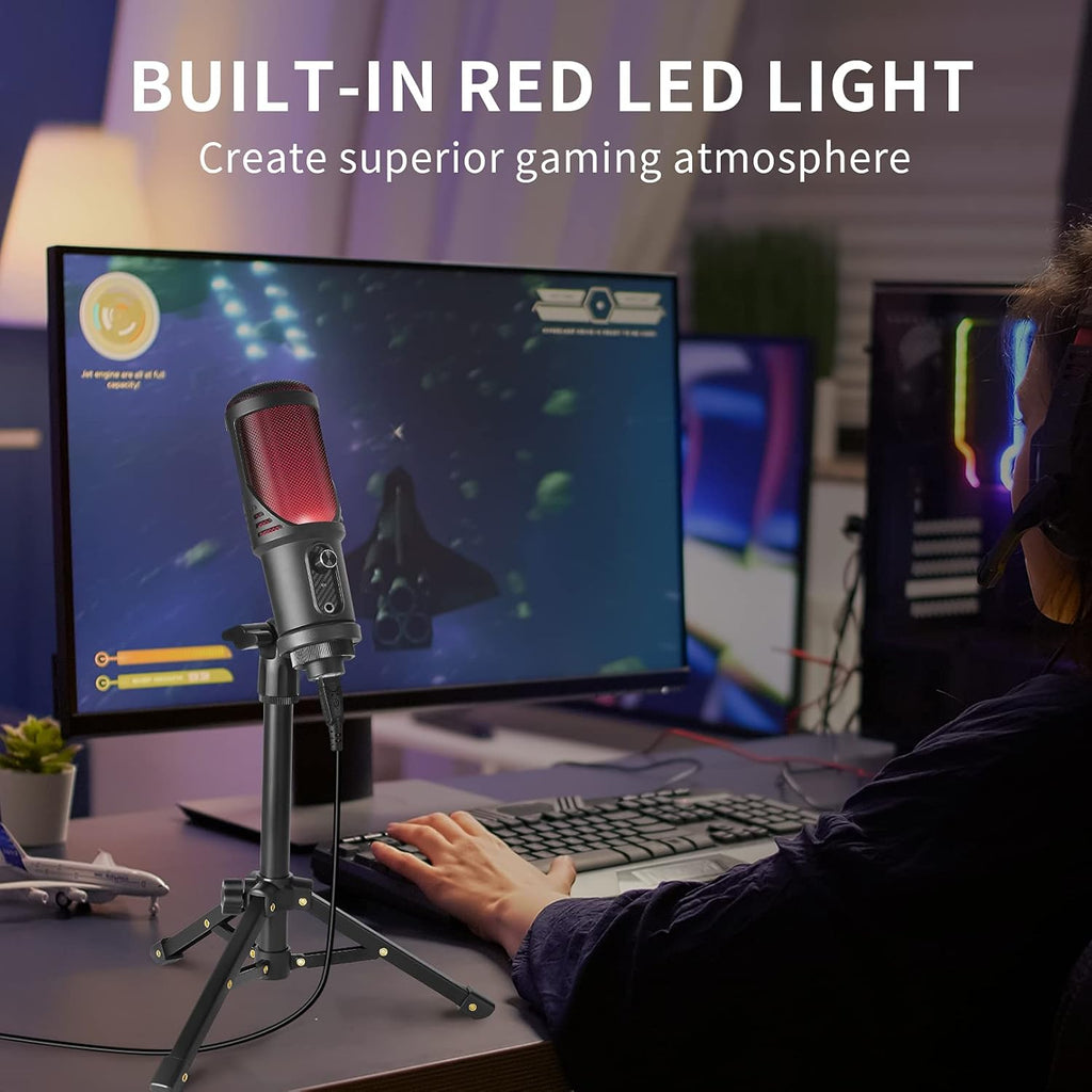 Red LED USB Condenser Microphone, Cardioid, Pack of 2 H309