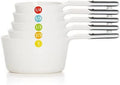6-Piece Plastic Measuring Cups White 5 Count A61573
