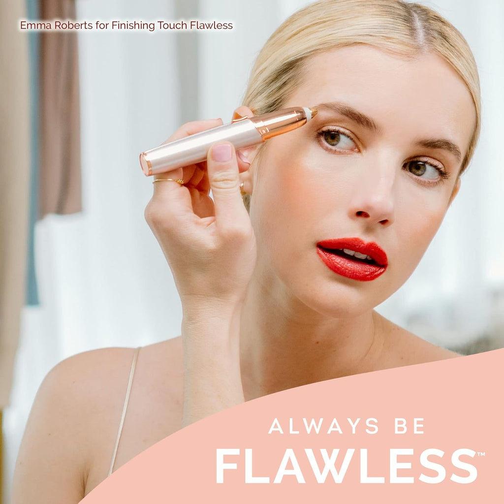 White Electric Eyebrow Hair Remover Razor with LED Light R38528